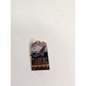 GLACIER BAY NATIONAL PARK ALASKA BLUE WHALE LAPEL PIN-PREOWNED